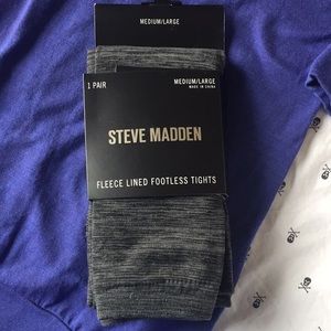 M tights Steve Madden fleece lined footless